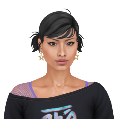 Kısa saçlı, sokak tarzı kıyafetler giyen, izole edilmiş bir portresi olan güzel bir Asyalı kadın.