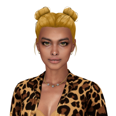 Koyu tenli, sarı saçlı, komik saçlı, izole edilmiş bir portresi olan güzel bir genç kadın.