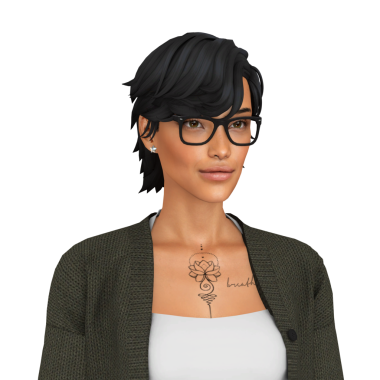 Kısa siyah saçlı, gözlüklü, izole edilmiş bir portresi olan güzel, tuhaf bir kadın.