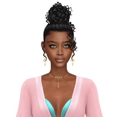 Bikini ve cübbe giyen kıvırcık saçlı, güzel siyah bir kadın. Üç boyutlu bir portre çizimi.