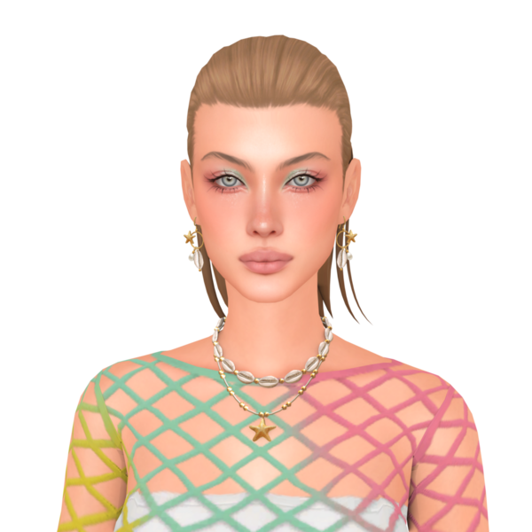 Yazlık elbiseli güzel sarışın bir kadın, izole edilmiş üç boyutlu bir resim.