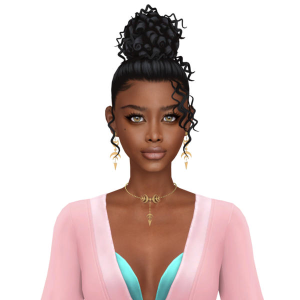 Bikini ve cübbe giyen kıvırcık saçlı, güzel siyah bir kadın. Üç boyutlu bir portre çizimi.