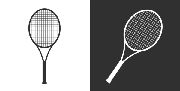 Raquete Tênis Mesa Badminton Ilustração Vetor Ícone Jogo Esportes —  Vetores de Stock