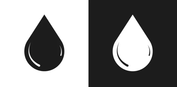 Waterdruppels Liquid Illustration Flat Silhouette Icon — Stockvector