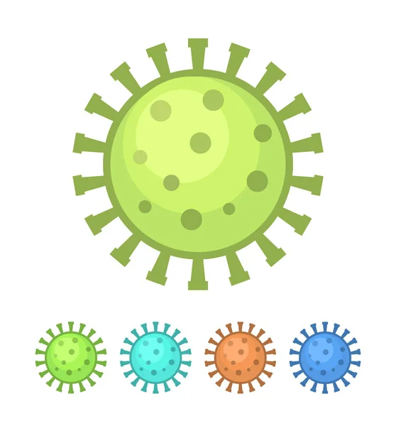 Coronavirus Covid Ilustración Vectorial Colorida Aislada — Vector de stock