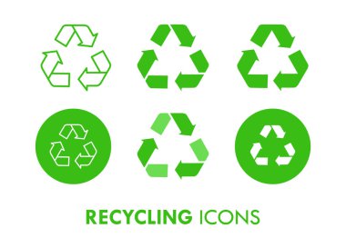 Yeşil Yeniden Kullan Biçim Vektör Simgesi Ayarları