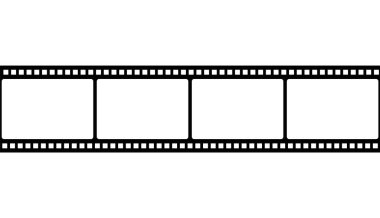 Film Strip Fotoğraf Negatif Vektör İllüstrasyonu