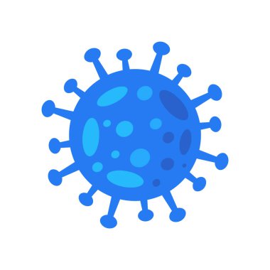 Tehlikeli Virüs Bakterisi Mavi Vektör Simgesi İllüstrasyonu