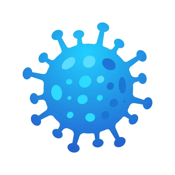 Blue Covid Virus Isolated Vector Illustration — Stock Vector