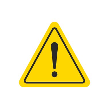 Sarı Uyarı Üçgeni Ünlem İşareti İzole Vektör Simgesi İllüstrasyonuName