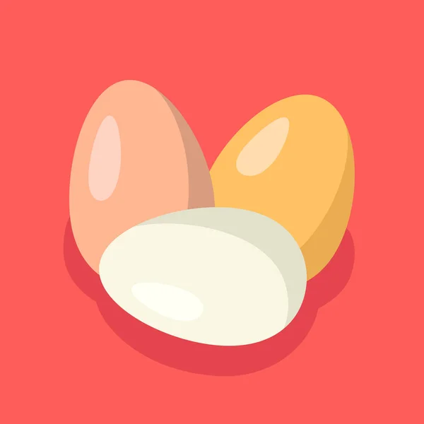 Bianco Brown Golden Eggs Vettoriale Illustrazione Sfondo — Vettoriale Stock