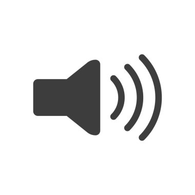 Telefon Sözcüsü Ses Düzlüğü Simgesi İzole Edilmiş Vektör İllüstrasyonu