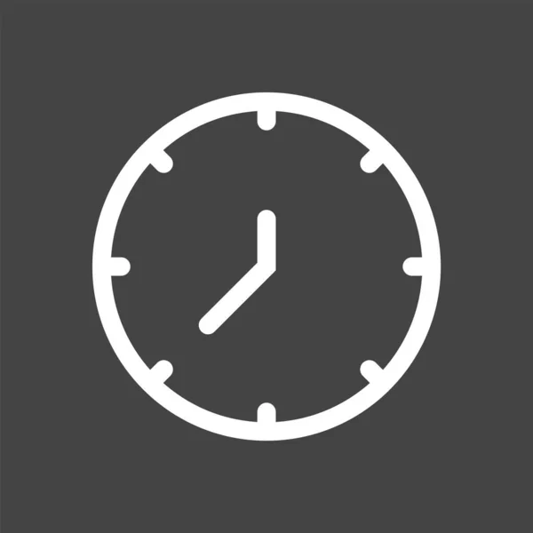 Ícone Relógio Plano Isolado Vector Ilustração — Vetor de Stock