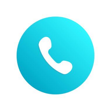 Mavi Telefon Arama Simgesi Ayırılmış Simge