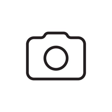 Kamera Çerçevesi Düz Mercek Taslak Simge Vektörü ResmiComment