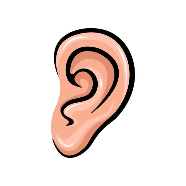 五颜六色的耳朵卡通艺术孤立的病媒图解 — 图库矢量图片
