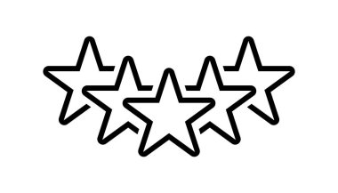 Yıldız Derecelendirme Özet Biçimi İzole Edilmiş Vektör İllüstrasyonu