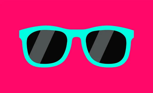 Blauw Grappig Bril Roze Achtergrond Geïsoleerde Vector Illustratie — Stockvector