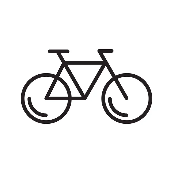 Bicicleta Vehículo Línea Icono Ilustración Vector Aislado — Vector de stock