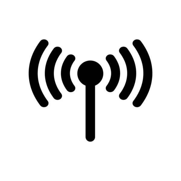 Wireless Internet Access Antenna Isolated Icon Vector Illustration — Stock Vector