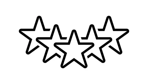 Estrelas Classificação Esboço Estilo Isolado Vetor Ilustração — Vetor de Stock