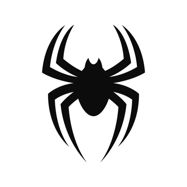 Örümcek Böceği Silüeti İzole Edilmiş Vektör İllüstrasyonu