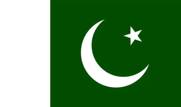 Pakistan Nationalflagge Farbe Vektor Illustration — Stockvektor