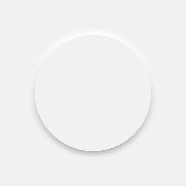 Neumorphism Blank Button Element Isolated Vector Illustration — 스톡 벡터