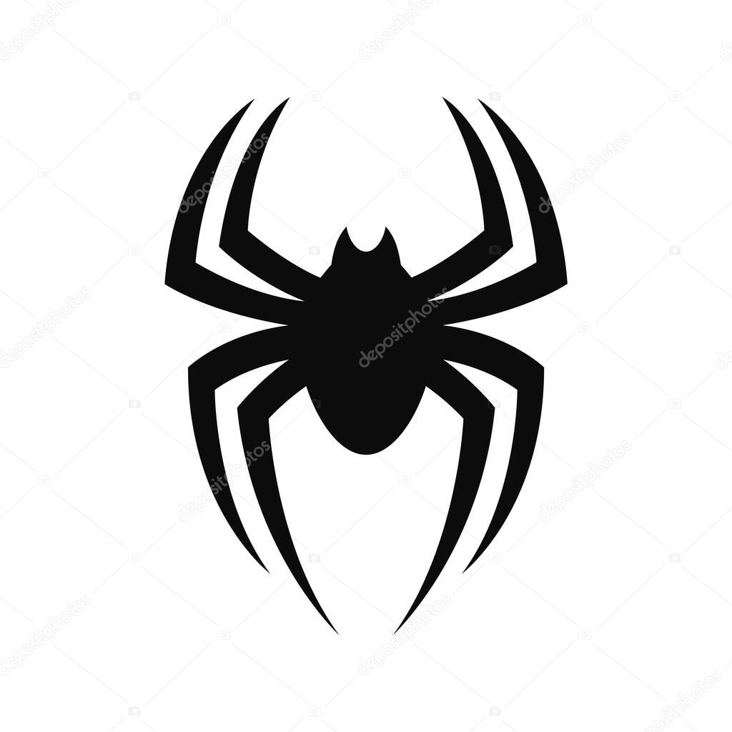 Spider Insect Silhouette Isolated Vector Illustration