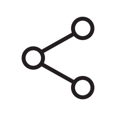 Düz Özet Biçimli Sosyal Ortam Simgesi İzole Edilmiş Vektör İllüstrasyonunu Paylaş