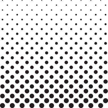 Yarı Tonlu Polka Noktası Kusursuz Desensiz Arkaplan Vektör ResmiComment