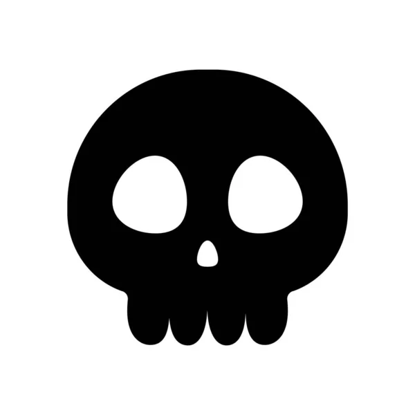 Cute Skull Icon Isolated Vector Illustration — Stock Vector