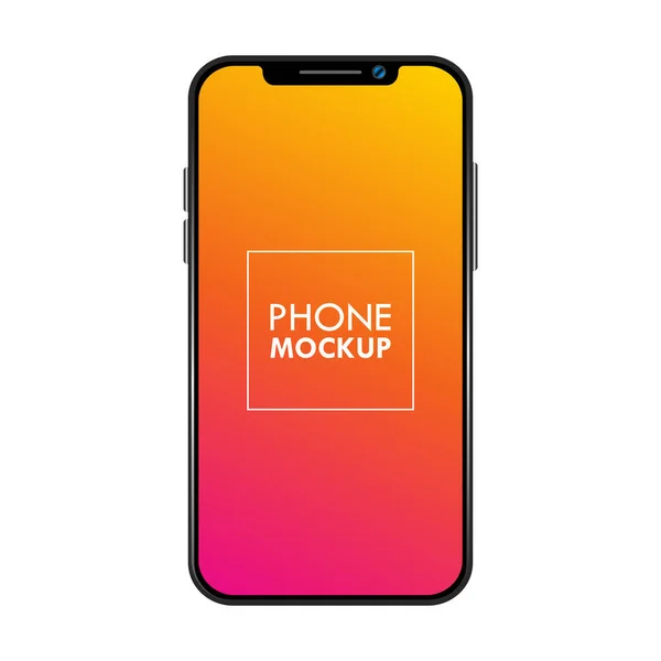 Modern Smartphone Mockup Renkli Gradyan Ayırıcı İllüstrasyonunu Göster