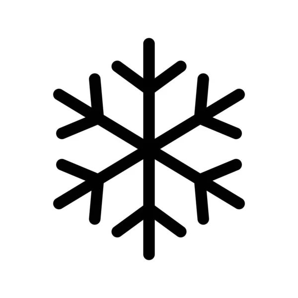 Sněhová Vločka Ice Crystal Flat Icon Izolované Vektorové Ilustrace — Stockový vektor
