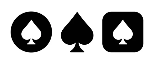 Pik Symbole Schwarz Weiß Stil Vektor Illustration — Stockvektor
