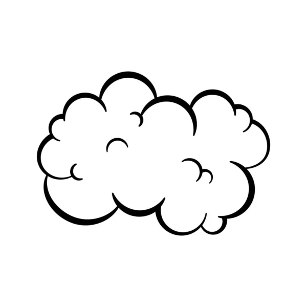 stock vector Cloud Smoke Outline Cartoon Style Isolated Vector Illustration