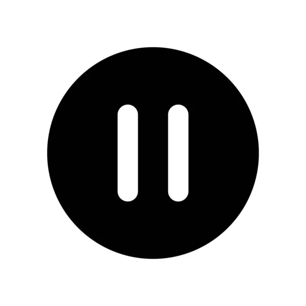 Pause Media Player Symbol Icon Isolated Vector Illustration — Stockvektor