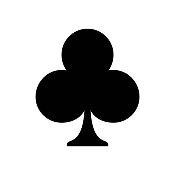 Club Spielkarte Flaches Symbol Isolierte Vektorillustration — Stockvektor