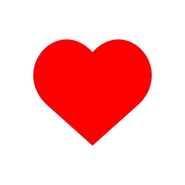 Röd Hjärta Spela Kort Kostym Symbol Isolerad Vektor Illustration — Stock vektor