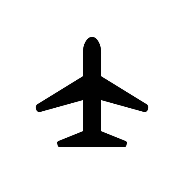 Sylwetka Trybu Samolotu Izolowana Ikona Wektora Ilustracja — Wektor stockowy