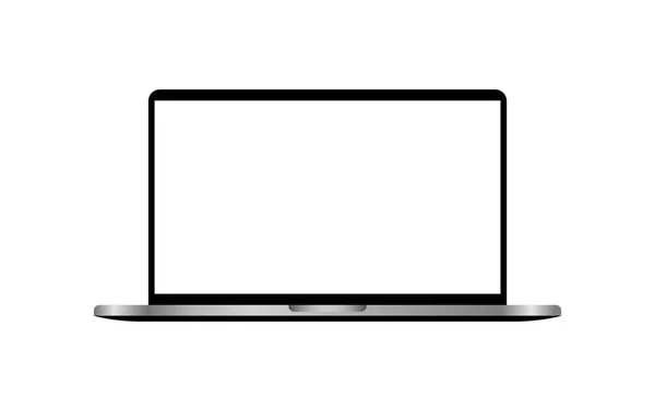 Illustrazione Vettoriale Isolata Del Dispositivo Bianco Del Computer Portatile Nero — Vettoriale Stock