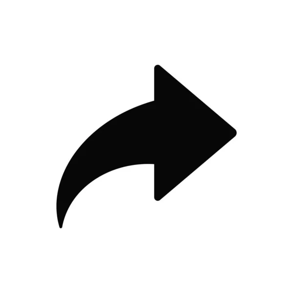 Share Arrow Flat Symbol Isolated Vector Icon Illustration — Stockvektor