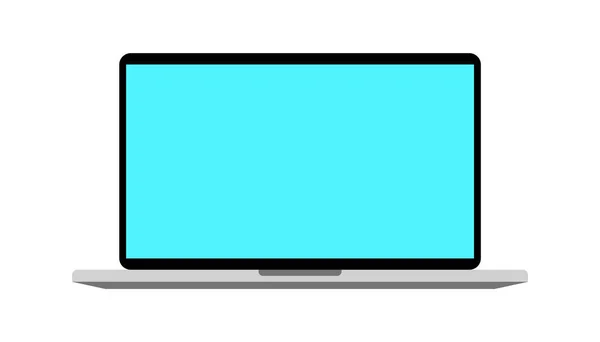 Επίπεδη Απεικόνιση Διανυσματικών Συσκευών Lap Top Μπλε Οθόνη — Διανυσματικό Αρχείο