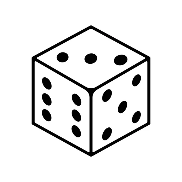 Game Dice Isometric Icon Isolated Vector Illustration — Stock Vector