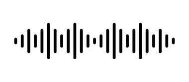 Müzik Soundwave Frekans Çizgi Vektörü İllüstrasyonu