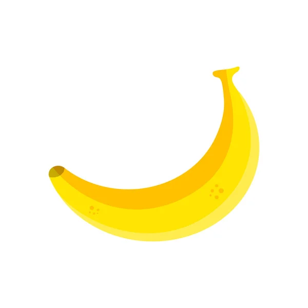 Banan Zdrowe Naturalne Owoce Płaskie Wektor Ilustracji — Wektor stockowy