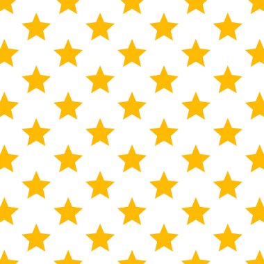 Beyaz Sarı Altın Yıldız Desenli Arkaplan Vektör İllüstrasyonu