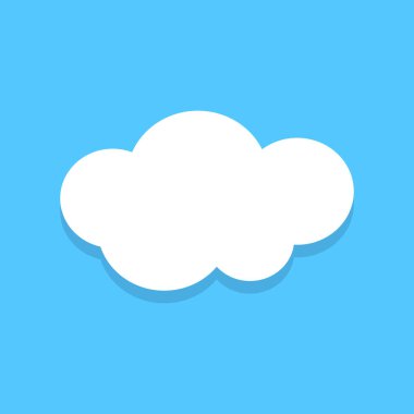 Çizgi film Bulut Mavi Gökyüzü İzole Vektör İllüstrasyonu