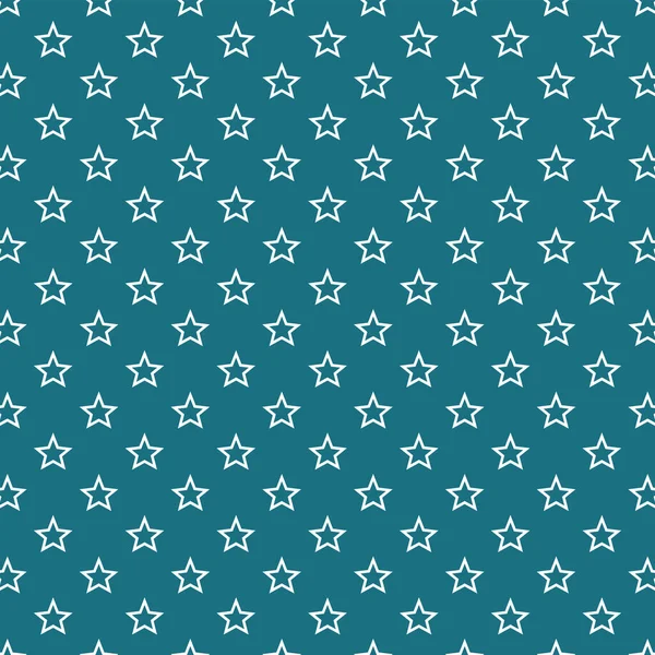 Estrellas Blancas Fondo Azul Patrón Sin Costura Vector Ilustración — Vector de stock