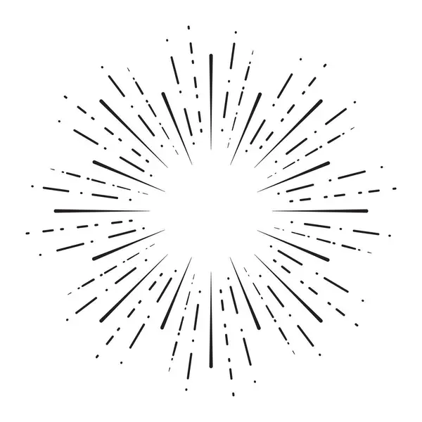 Güneş patlaması Retro Çizgileri Radyal Vektör Resimleri